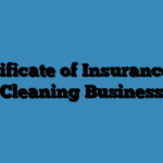 Certificate of Insurance for Cleaning Business